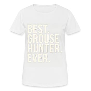 Auerhahn - Frauen T-Shirt atmungsaktiv - Weiß - Vorne - AI Model Female 172 dark (172cm)