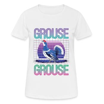 Auerhahn - Frauen T-Shirt atmungsaktiv - Weiß - Vorne - AI Model Female 172 dark (172cm)