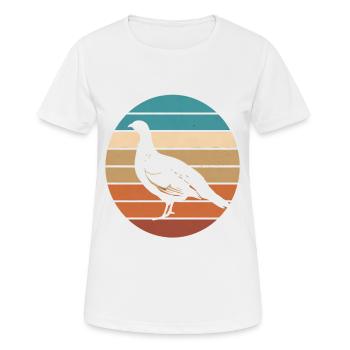 Auerhahn - Frauen T-Shirt atmungsaktiv - Weiß - Vorne - AI Model Female 172 dark (172cm)