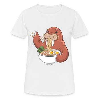 Walross - Frauen T-Shirt atmungsaktiv - Weiß - Vorne - AI Model Female 172 dark (172cm)