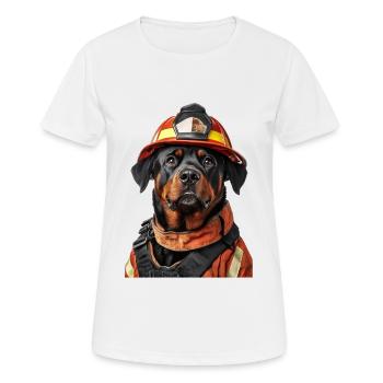 Rottweiler - Frauen T-Shirt atmungsaktiv - Weiß - Vorne - AI Model Female 172 dark (172cm)