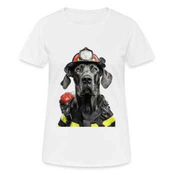 Deutsche Dogge - Frauen T-Shirt atmungsaktiv - Weiß - Vorne - AI Model Female 172 dark (172cm)