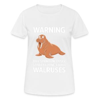 Walross - Frauen T-Shirt atmungsaktiv - Weiß - Vorne - AI Model Female 172 dark (172cm)