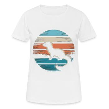 Wiesel - Frauen T-Shirt atmungsaktiv - Weiß - Vorne - AI Model Female 172 dark (172cm)