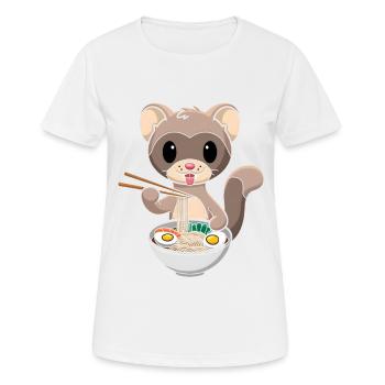 Wiesel - Frauen T-Shirt atmungsaktiv - Weiß - Vorne - AI Model Female 172 dark (172cm)