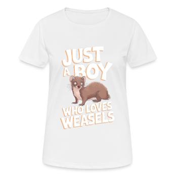 Wiesel - Frauen T-Shirt atmungsaktiv - Weiß - Vorne - AI Model Female 172 dark (172cm)