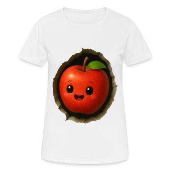 Apfel - Frauen T-Shirt atmungsaktiv - Weiß - Vorne - AI Model Female 172 dark (172cm)