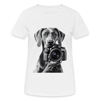 Deutsche Dogge - Frauen T-Shirt atmungsaktiv - Weiß - Vorne - AI Model Female 172 dark (172cm)