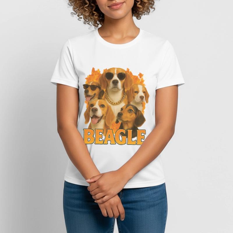 Beagle Frauen T-Shirt atmungsaktiv