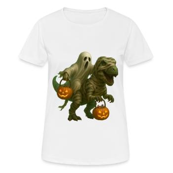 T-Rex - Frauen T-Shirt atmungsaktiv - Weiß - Vorne - AI Model Female 172 dark (172cm)