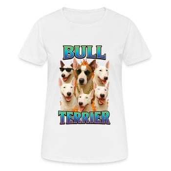 Bullterrier - Frauen T-Shirt atmungsaktiv - Weiß - Vorne - AI Model Female 172 dark (172cm)