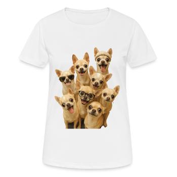 Chihuahua - Frauen T-Shirt atmungsaktiv - Weiß - Vorne - AI Model Female 172 dark (172cm)