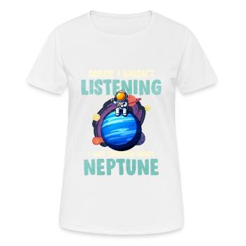 Neptun - Frauen T-Shirt atmungsaktiv - Weiß - Vorne - AI Model Female 172 dark (172cm)