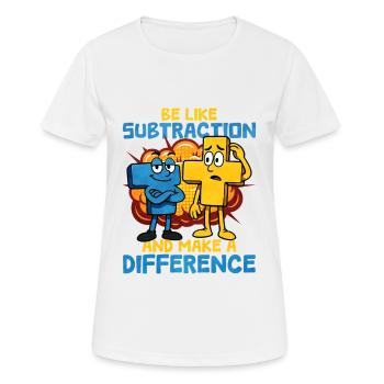 Mathe - Frauen T-Shirt atmungsaktiv - Weiß - Vorne - AI Model Female 172 dark (172cm)