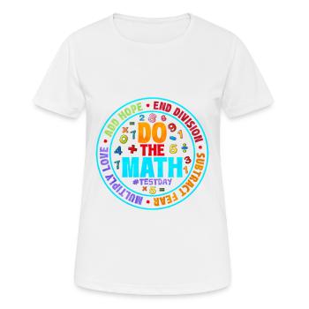 Mathe - Frauen T-Shirt atmungsaktiv - Weiß - Vorne - AI Model Female 172 dark (172cm)