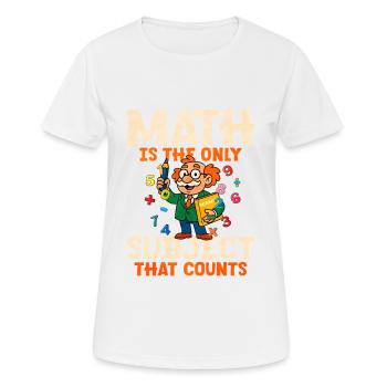 Mathe - Frauen T-Shirt atmungsaktiv - Weiß - Vorne - AI Model Female 172 dark (172cm)