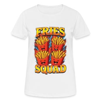 Pommes - Frauen T-Shirt atmungsaktiv - Weiß - Vorne - AI Model Female 172 dark (172cm)