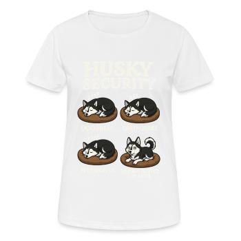 Husky - Frauen T-Shirt atmungsaktiv - Weiß - Vorne - AI Model Female 172 dark (172cm)