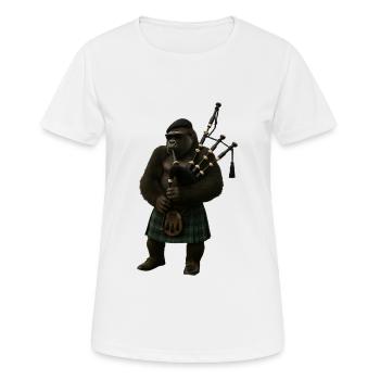 Cornemuse Gorilla - T-shirt respirant Femme - blanc - Devant - AI Model Female 172 dark (172cm)