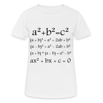 Mathematik / Math / Formel - Frauen T-Shirt atmungsaktiv - Weiß - Vorne - AI Model Female 172 dark (172cm)