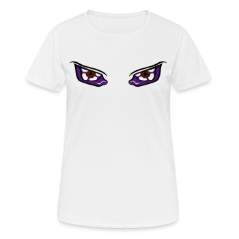 Angry Eyes - Frauen T-Shirt atmungsaktiv - Weiß - Vorne - AI Model Female 172 dark (172cm)