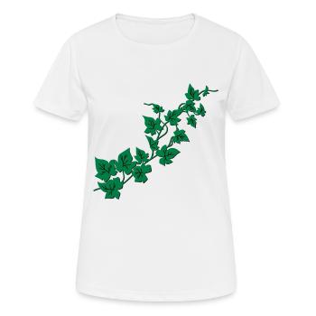 Efeu / Ivy - Frauen T-Shirt atmungsaktiv - Weiß - Vorne - AI Model Female 172 dark (172cm)