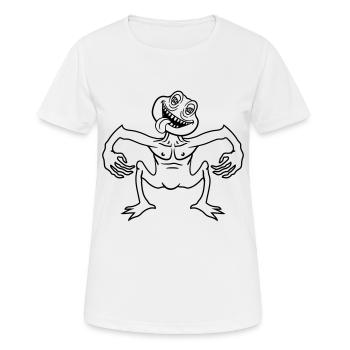 verrueckt daemon gnom klein horror halloween gesic - Frauen T-Shirt atmungsaktiv - Weiß - Vorne - AI Model Female 172 dark (172cm)