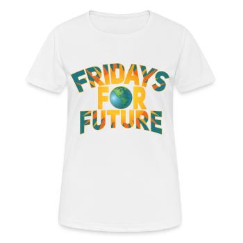 Fridays For Future Text - Women's Breathable T-Shirt - white - Front - AI Model Female 172 dark (172cm)