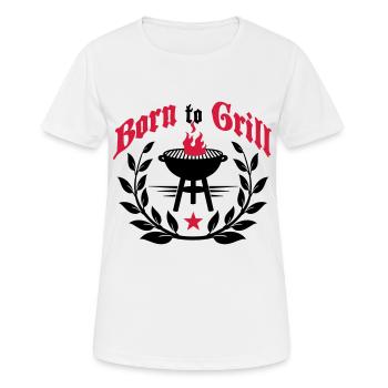 Né à grill-né à Griller grill-né - T-shirt respirant Femme - blanc - Devant - AI Model Female 172 dark (172cm)