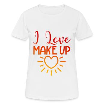 J’adore le maquillage - T-shirt respirant Femme - blanc - Devant - AI Model Female 172 dark (172cm)