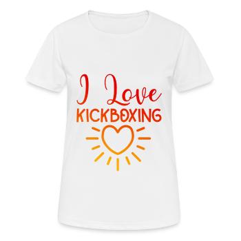 J’adore le kick boxing - T-shirt respirant Femme - blanc - Devant - AI Model Female 172 dark (172cm)