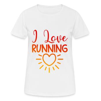 Ich liebe Rennen - Frauen T-Shirt atmungsaktiv - Weiß - Vorne - AI Model Female 172 dark (172cm)