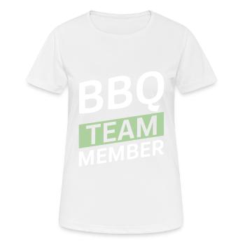 Équipe Bbq - T-shirt respirant Femme - blanc - Devant - AI Model Female 172 dark (172cm)