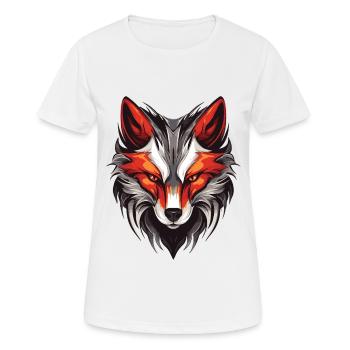 Fuchs Portrait - Frauen T-Shirt atmungsaktiv - Weiß - Vorne - AI Model Female 172 dark (172cm)