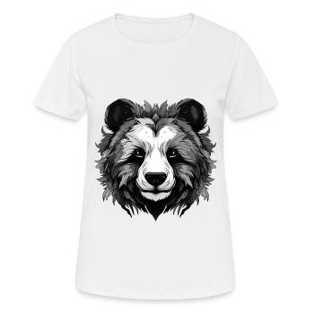 Panda Portrait - Frauen T-Shirt atmungsaktiv - Weiß - Vorne - AI Model Female 172 dark (172cm)