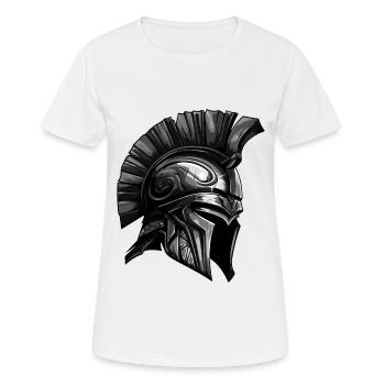 Casque Spartan Guerrier Sparta - T-shirt respirant Femme - blanc - Devant - AI Model Female 172 dark (172cm)