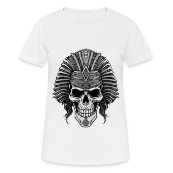 Pharao Totenkopf - Frauen T-Shirt atmungsaktiv - Weiß - Vorne - AI Model Female 172 dark (172cm)