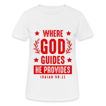 God directs the Bible - Women's Breathable T-Shirt - white - Front - AI Model Female 172 dark (172cm)