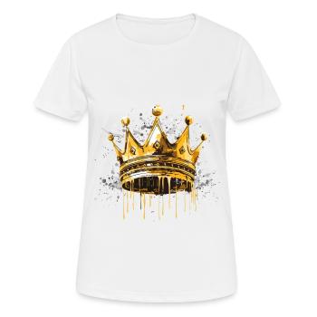 Krone Symbol Gold König - Frauen T-Shirt atmungsaktiv - Weiß - Vorne - AI Model Female 172 dark (172cm)