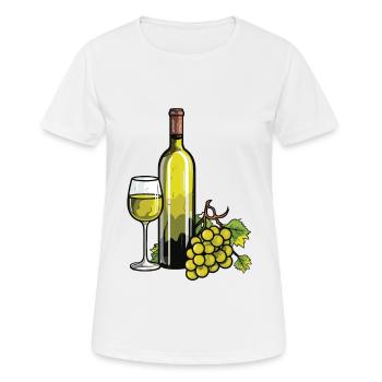 Verre à vin VinRaisins Vin - T-shirt respirant Femme - blanc - Devant - AI Model Female 172 dark (172cm)
