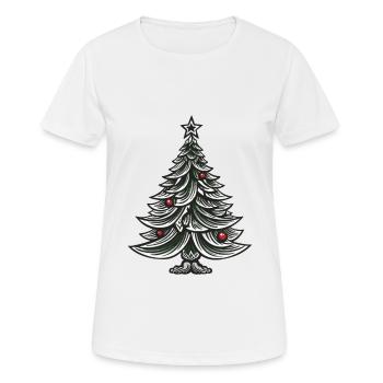 Weihnachtsbaum Tanne Weihnachten - Frauen T-Shirt atmungsaktiv - Weiß - Vorne - AI Model Female 172 dark (172cm)