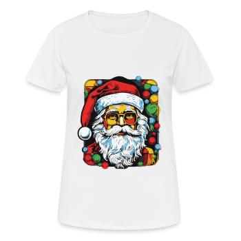 Père Noël coloré Père Noël Père Noël - T-shirt respirant Femme - blanc - Devant - AI Model Female 172 dark (172cm)