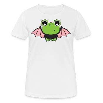 Cute Halloween animals frog bat wings - Women's Breathable T-Shirt - white - Front - AI Model Female 172 dark (172cm)