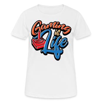 Gaming Gaming Gaming Gaming Gaming Gaming Gaming - Women's Breathable T-Shirt - white - Front - AI Model Female 172 dark (172cm)