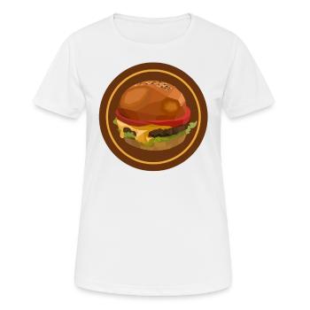 Burger - Frauen T-Shirt atmungsaktiv - Weiß - Vorne - AI Model Female 172 dark (172cm)