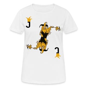 Joker Ass Karte Kostuem Poker Kartenspiel - Frauen T-Shirt atmungsaktiv - Weiß - Vorne - AI Model Female 172 dark (172cm)