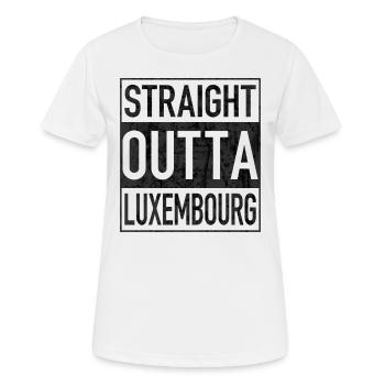 Straight Outta LUXEMBOURG - T-shirt respirant Femme - blanc - Devant - AI Model Female 172 dark (172cm)