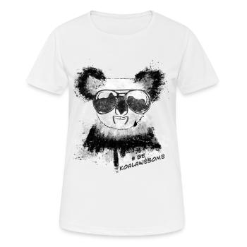 Koala #Cool - Frauen T-Shirt atmungsaktiv - Weiß - Vorne - AI Model Female 172 dark (172cm)