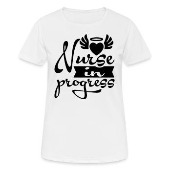Nurse in Progress - Women's Breathable T-Shirt - white - Front - AI Model Female 172 dark (172cm)
