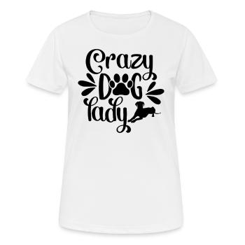 Crazy dog lady - Women's Breathable T-Shirt - white - Front - AI Model Female 172 dark (172cm)